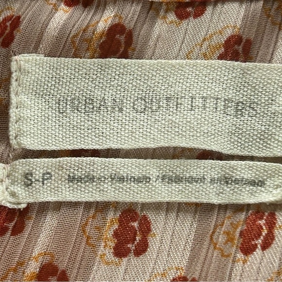 Urban Outfitters Mixed Print Pippa Chiffon Tiered Boho Floral Mini Dress Small - Picture 7 of 9